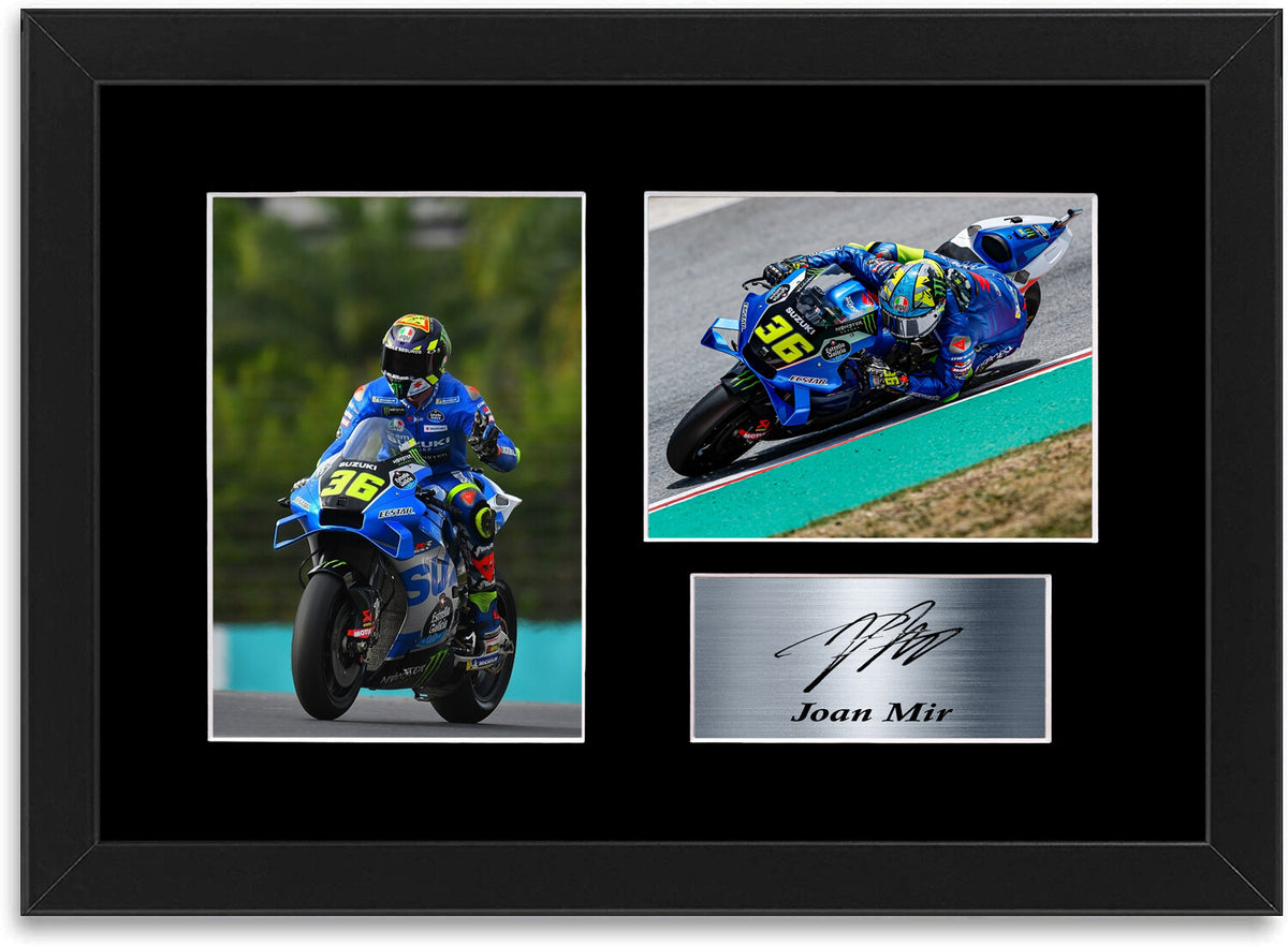Joan Mir Motorcycle Racer Poster Signed Photo Display Mount A4