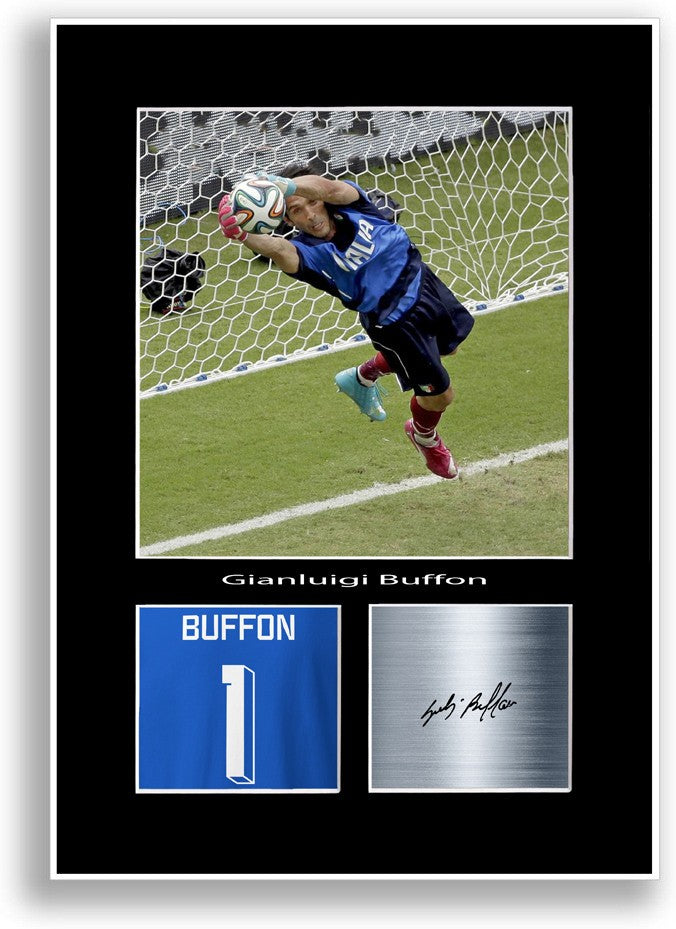 Gianluigi Buffon Football Player Poster Signed Print Photo A4 Wall Art Gift Idea