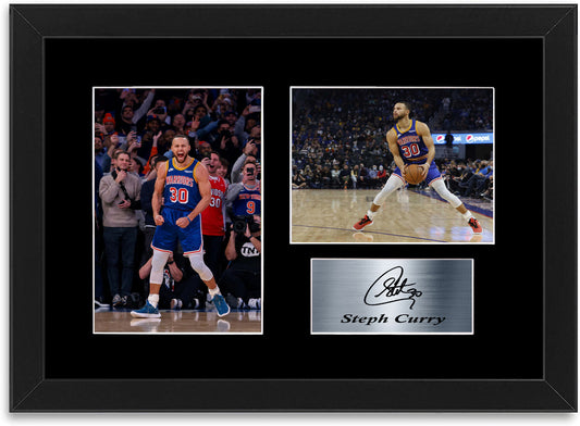 Steph Curry Basketball A4 Printed Signed Autograph Photo Display Mount Framed