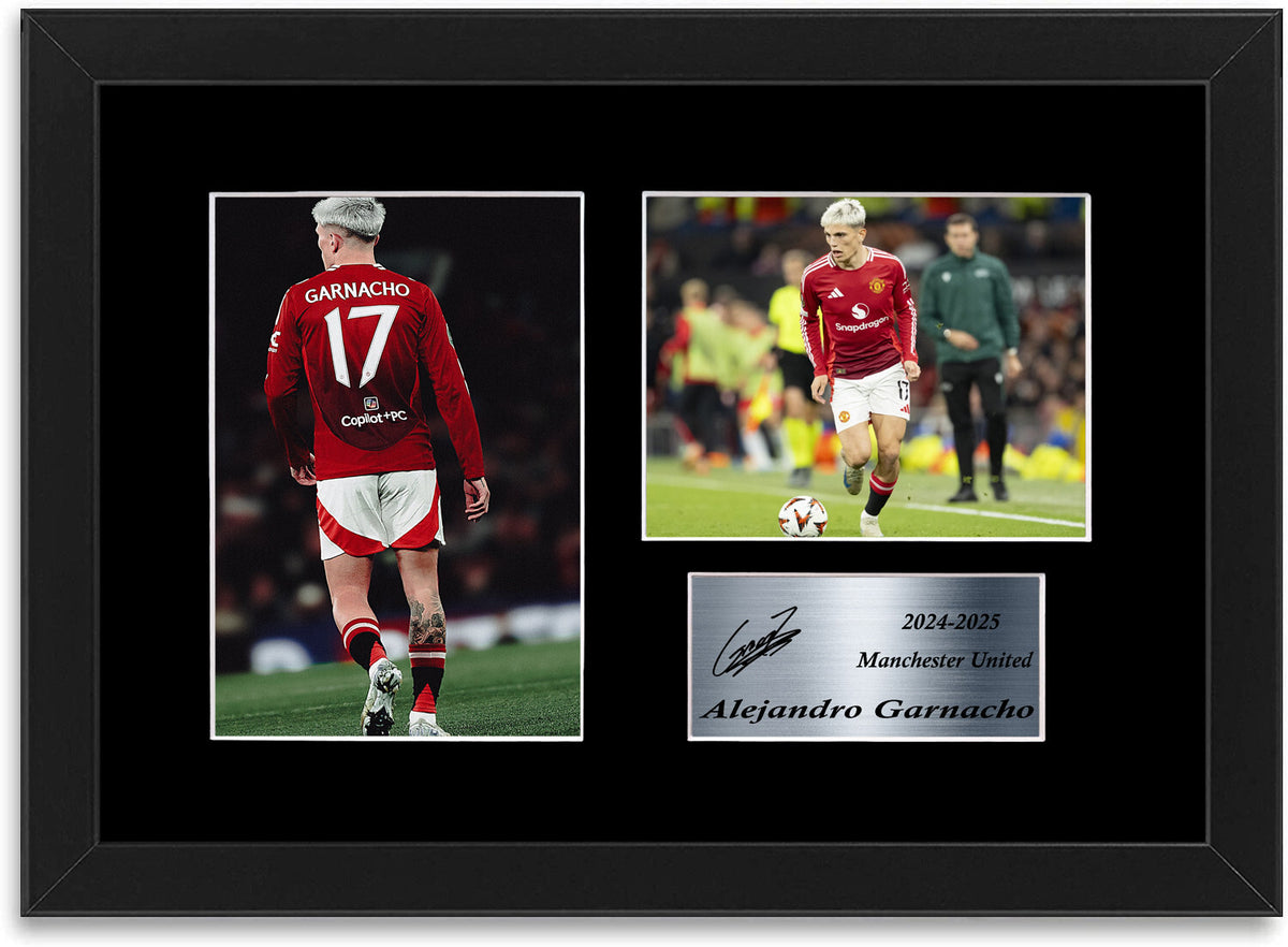 Alejandro Garnacho Man United Player framed print by LJW Prints