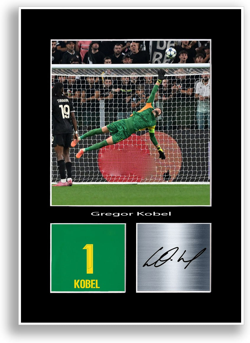 Gregor Kobel Football Player Poster Signed Print Photo A4 Wall Art Gift Idea