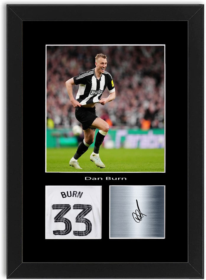 Dan Burn Football Player Poster Signed Print Photo A4 Wall Art Framed