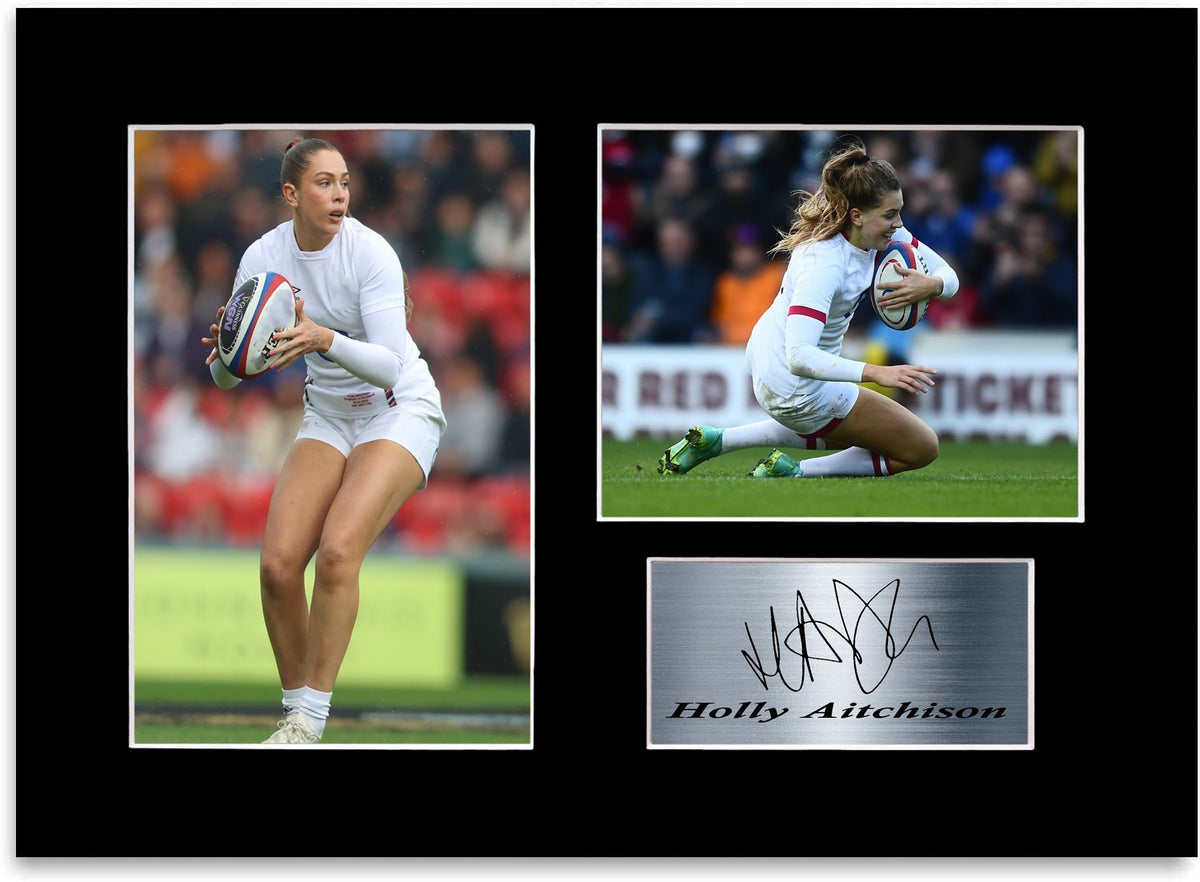 Holly Aitchison England Women's Rugby Signed Photo Display Mount Poster Print A4