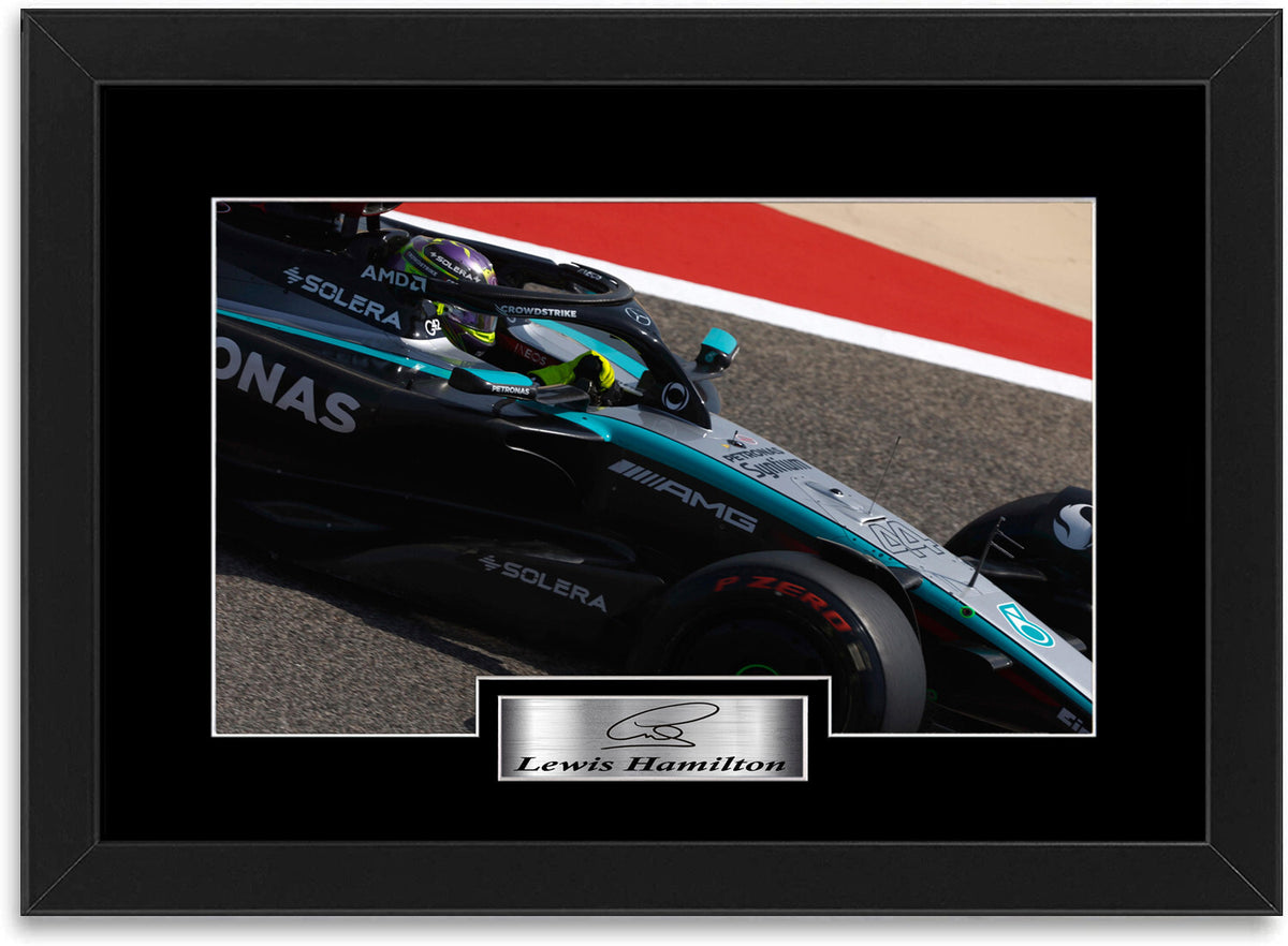 Lewis Hamilton F1 World Champion 2024 framed print by LJW Prints