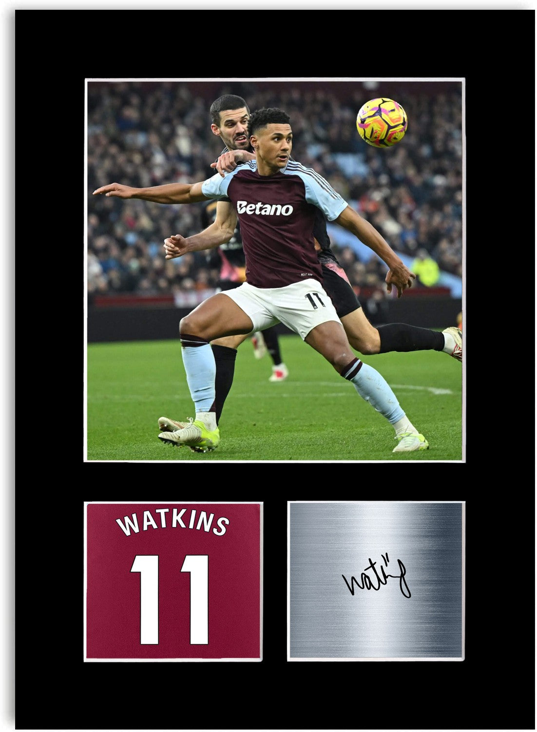 Ollie Watkins Football Player Poster Signed Photo Display Mount Print A4