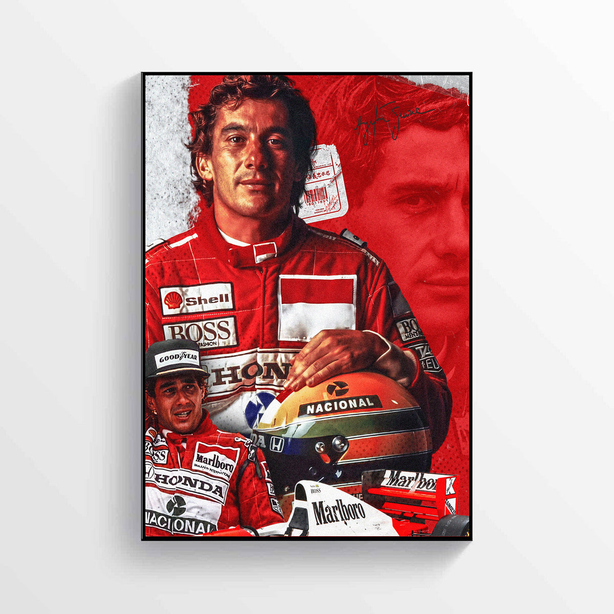 Ayrton Senna Formula 1 World Champion For F1 Racing Fans unframed poster by LJW Prints
