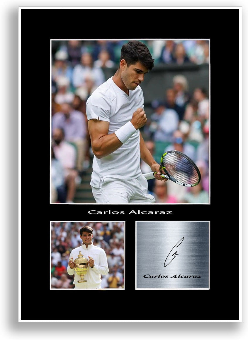 Carlos Alcaraz Tennis Player Print Signed Photo Poster Print Wall Art Gift Idea