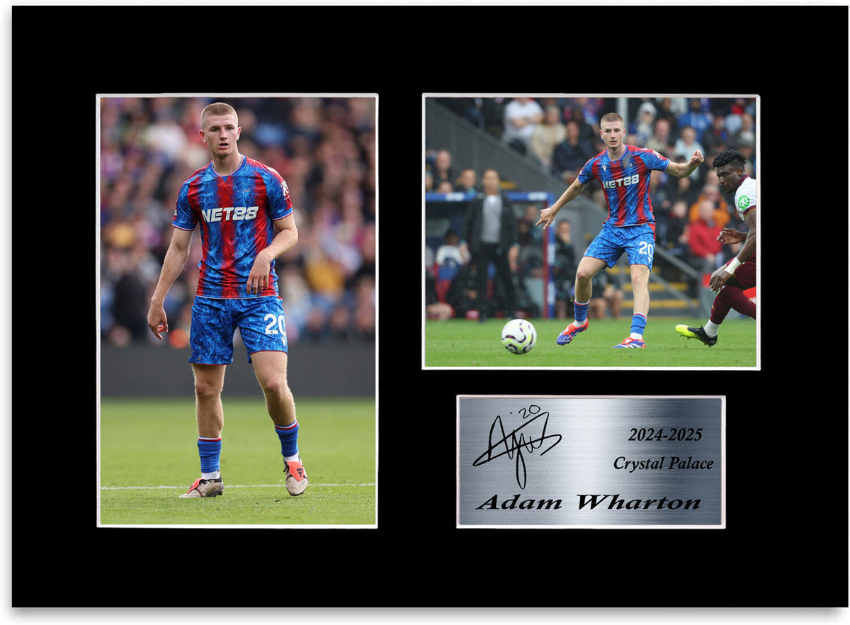 Adam Wharton Crystal Palace Player mounted display by LJW Prints