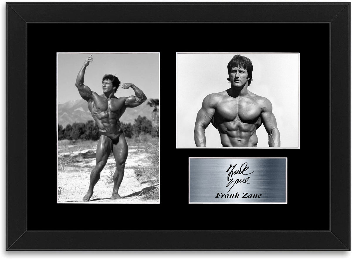 Frank Zane Signed Photo Display A4 Bodybuilding Gym Motivational Poster Framed