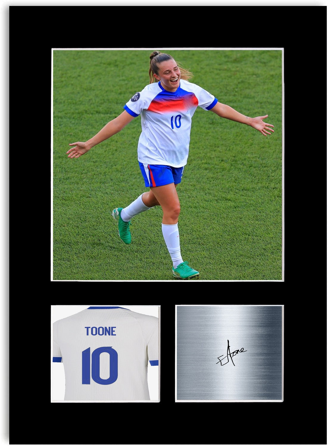 Ella Toone England Women’s Euro 2025 mounted display by LJW Prints