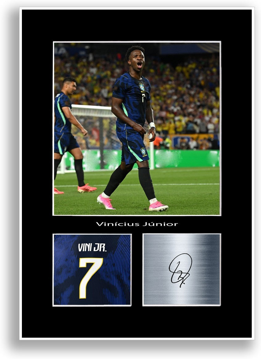 Vinicius Vini Jr Brazil 2026 Poster Signed Print Photo Wall Art Gift