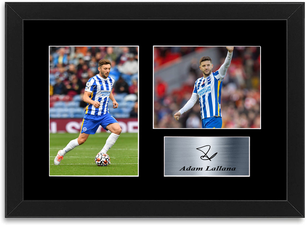 Adam Lallana Football Player A4 Signed Photo Display Mount Gift Framed Poster