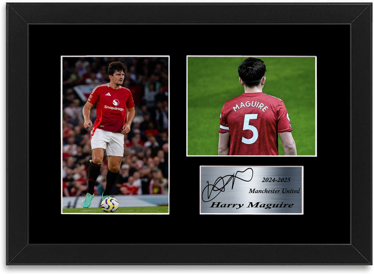 Harry Maguire Man United Player framed print by LJW Prints