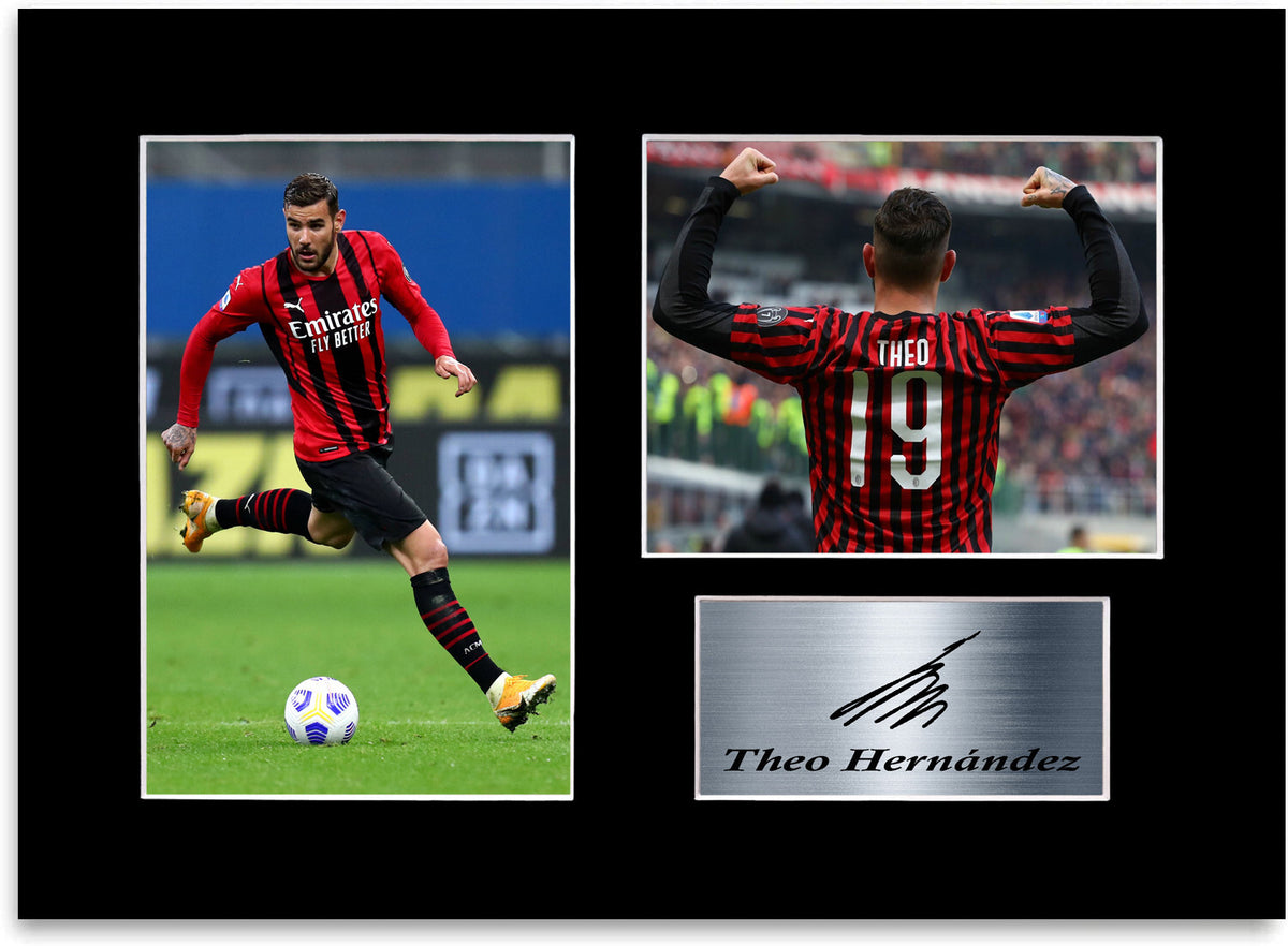 Theo Hernandez Milan Football Player mounted display by LJW Prints