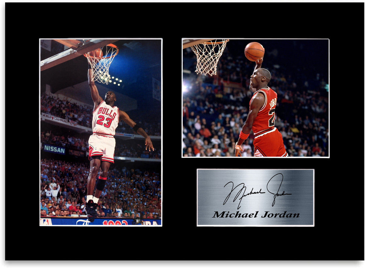 Michael Jordan Chicago Bulls A4 Signed Autograph Photo Display Mount Gift