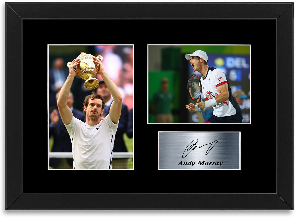 Andy Murray Tennis Player Signed Autograph Photo Display Mount Poster A4 Framed