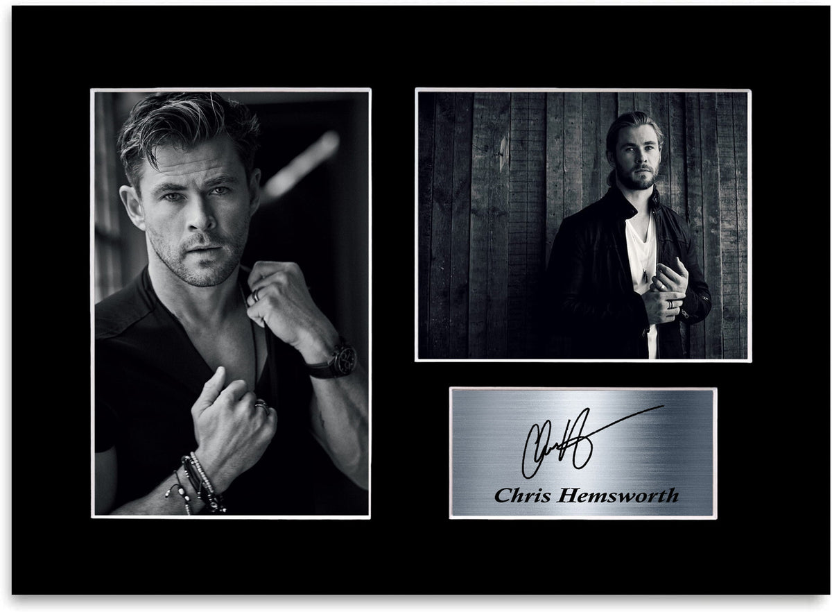 Chris Hemsworth Printed Signed Autograph Photo Display Mount Gift Poster A4