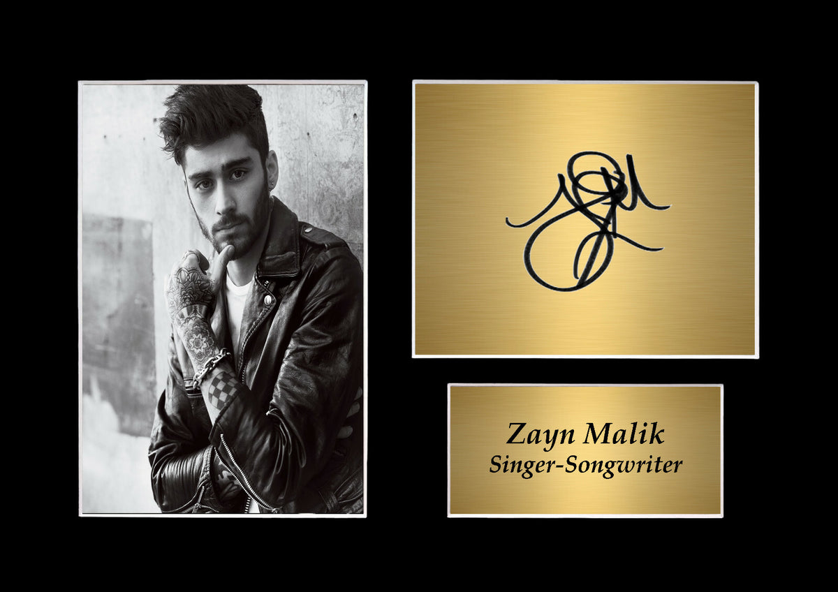Zayn Malik Singer A4 Printed Signed Autograph Photo Display Mount Gift