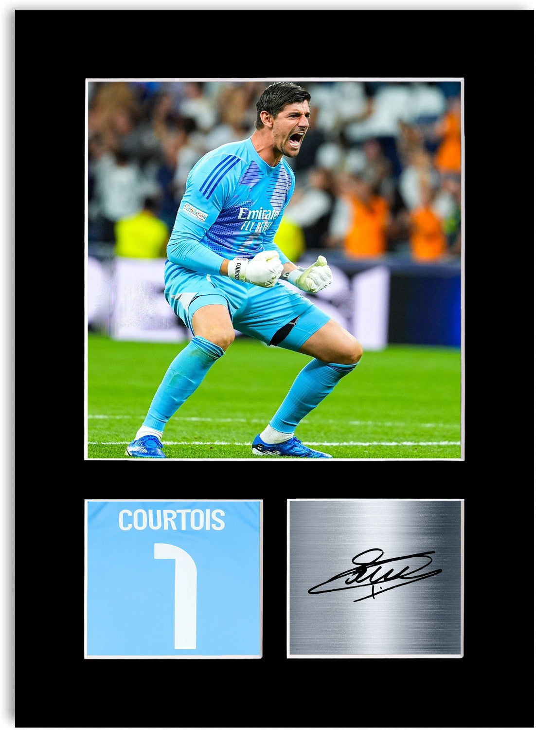 Thibaut Courtois Football Player Poster Signed Photo Display Mount Print A4 Gift