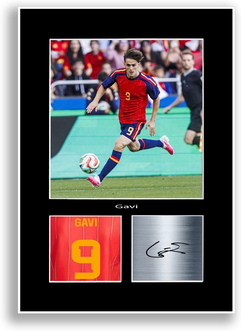 Gavi Football Spain 2026 Poster Signed Print Photo Wall Art Gift Idea
