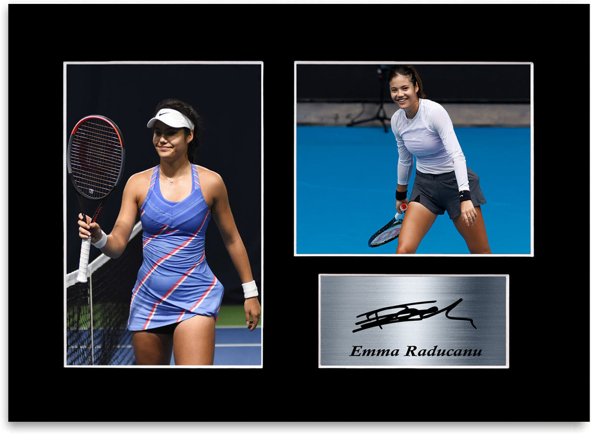 Emma Raducanu Tennis Player Signed Autograph Photo Display Mount Poster A4