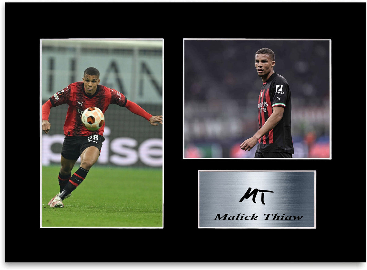 Malick Thiaw Milan Football Player mounted display by LJW Prints