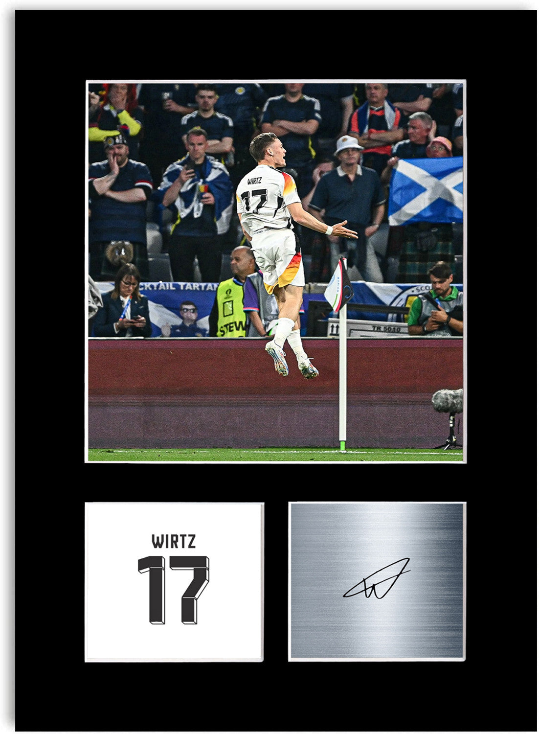 Florian Wirtz Germany Football Player mounted display by LJW Prints