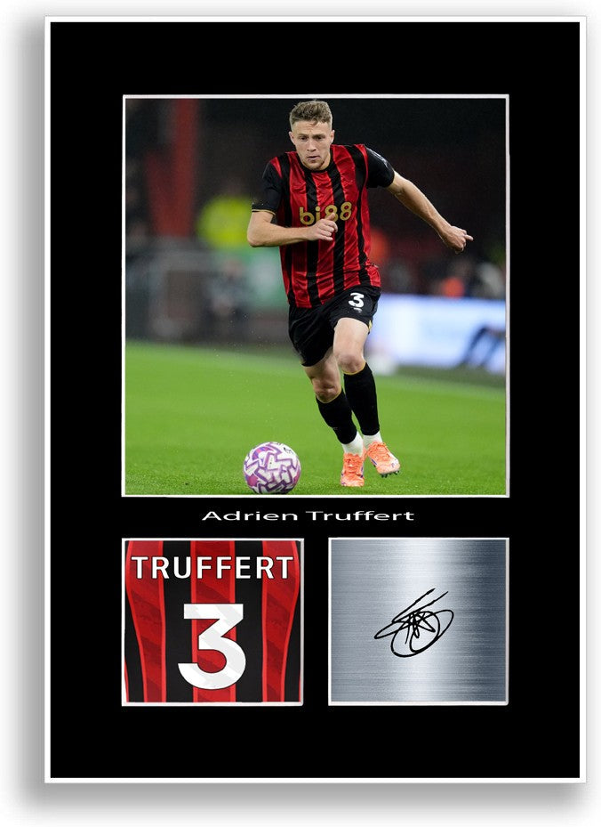 Adrien Truffert Football Player Poster Signed Print A4 Photo Wall Art Gift Idea