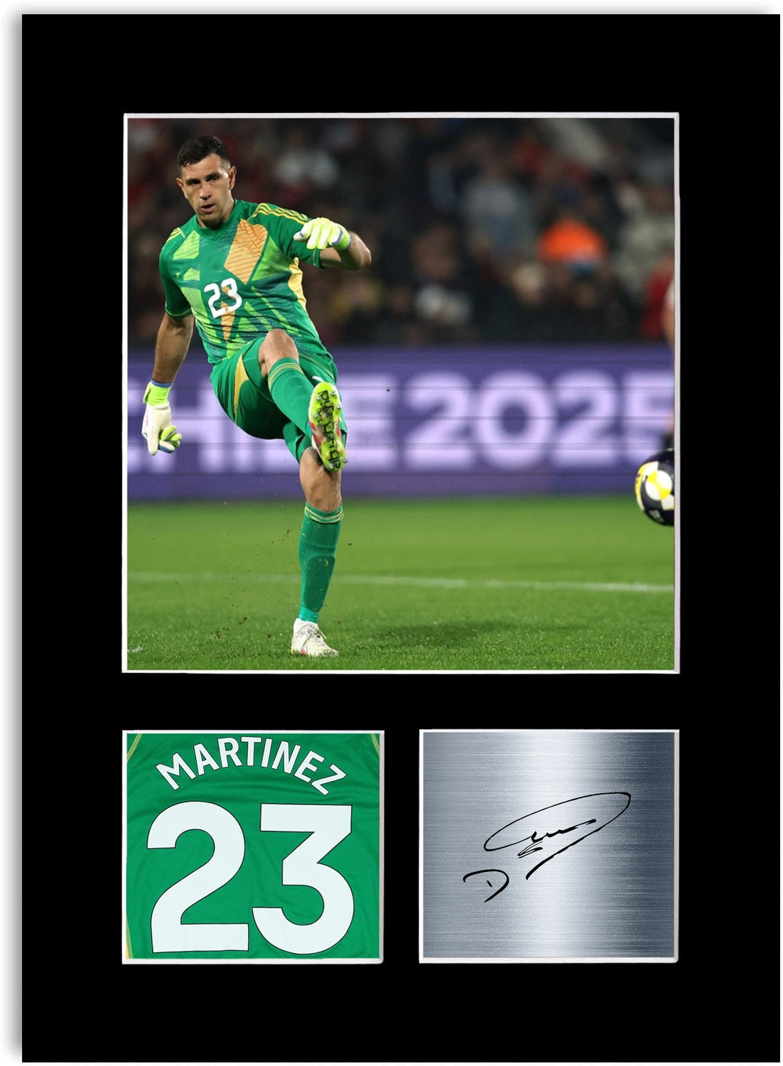 Emiliano Martinez Football Player Poster Signed Photo Display Mount Print A4