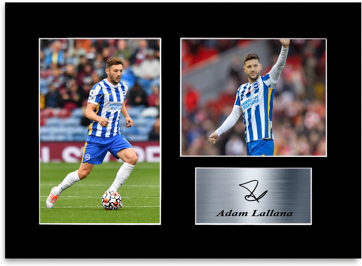 Adam Lallana Brighton & Hove Albion Player A4 Signed Photo Display Mount Gift