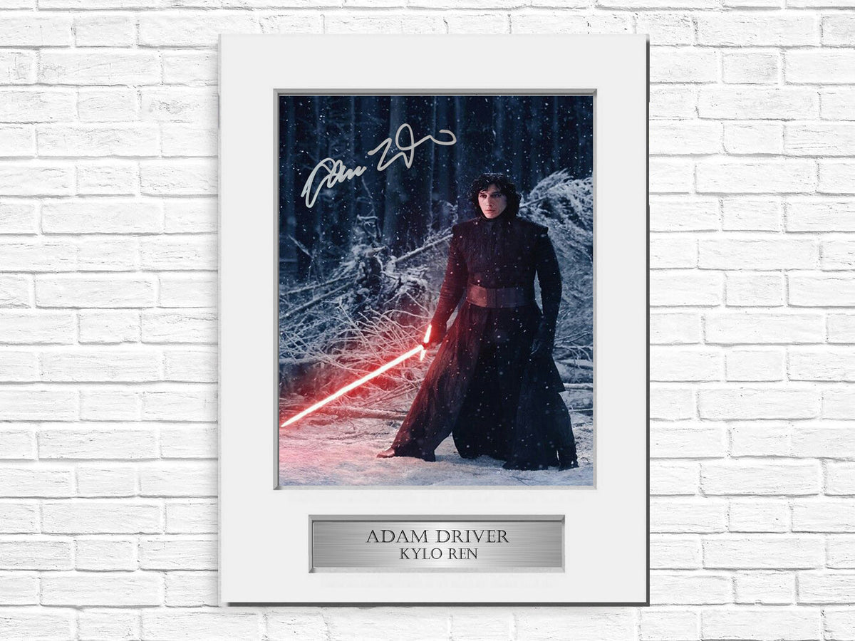 Adam Driver Signed Photo Display Mount A4 