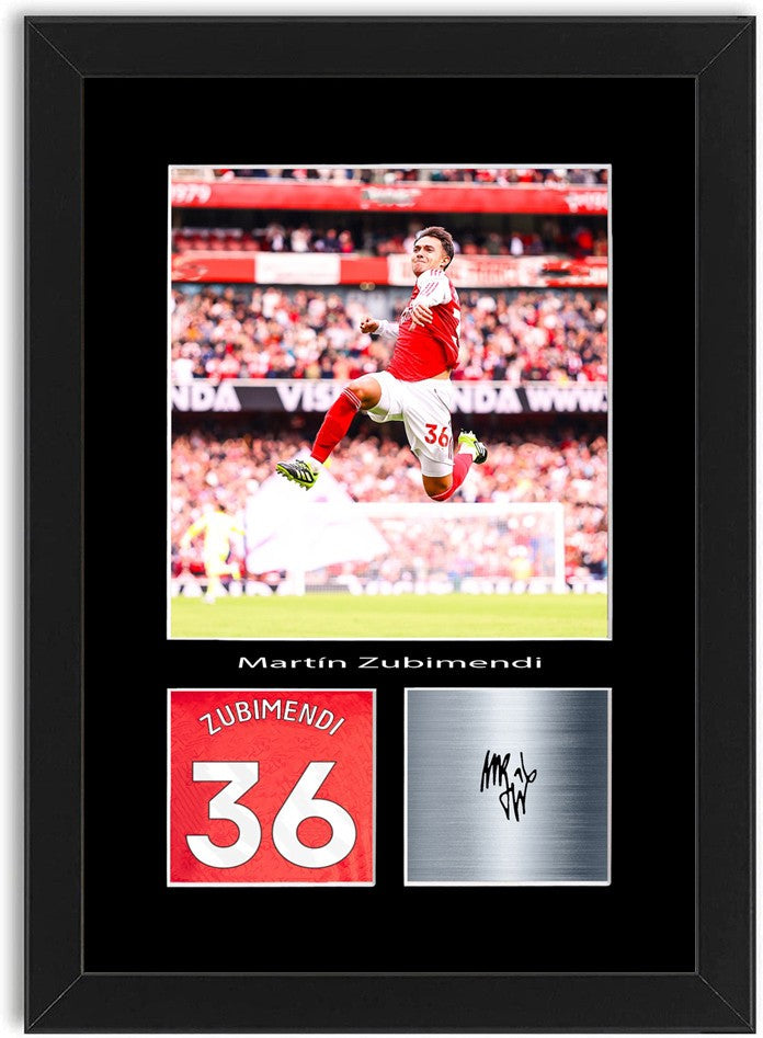 Martin Zubimendi Football Player Poster Signed Print Photo A4 Wall Art Framed