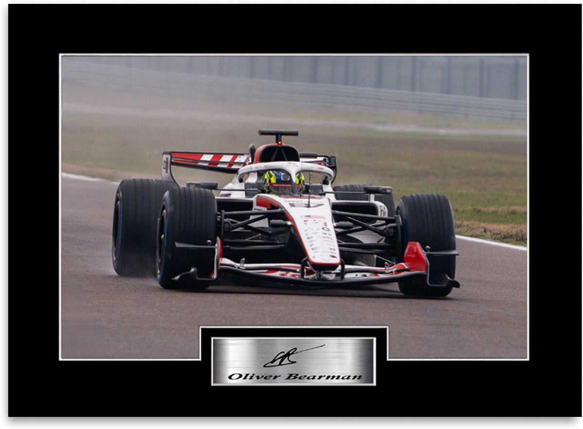 Oliver Bearman 2026 Car Signed Photo Display Mount Poster A4 Gift For F1 Fans