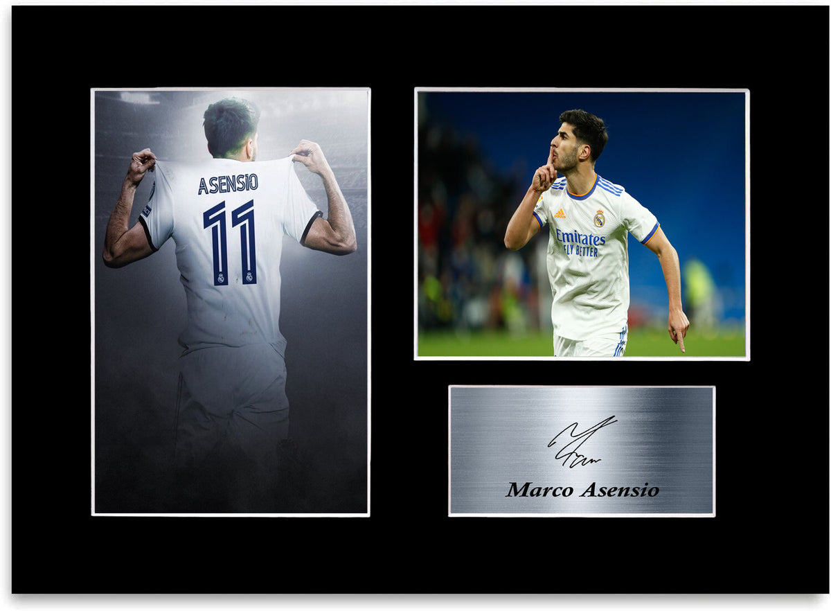 Marco Asensio Real Madrid Player A4 Printed Signed Photo Display Mount Gift