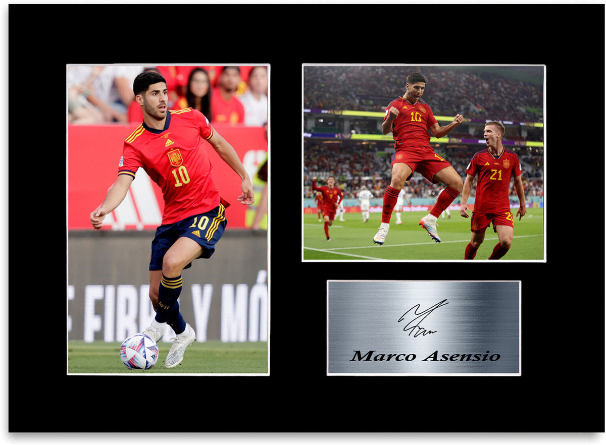 Marco Asensio Spain Football Player A4 Printed Signed Photo Display Mount Gift