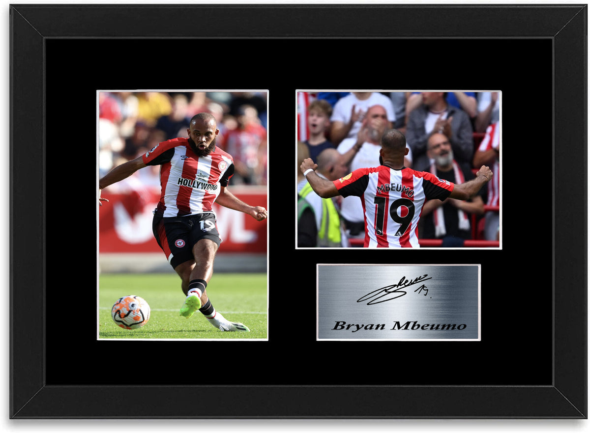 Bryan Mbeumo Brentford Player framed print by LJW Prints
