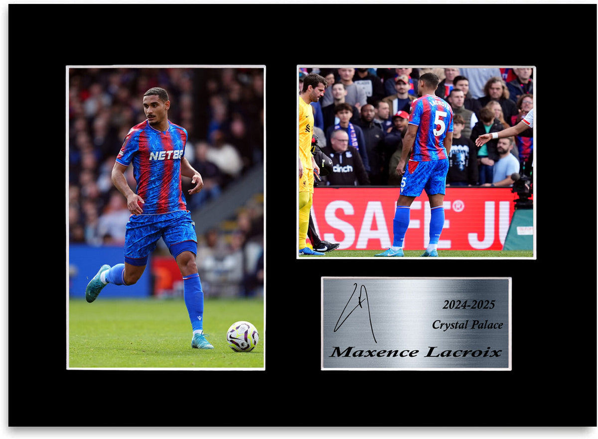 Maxence Lacroix Crystal Palace Player mounted display by LJW Prints