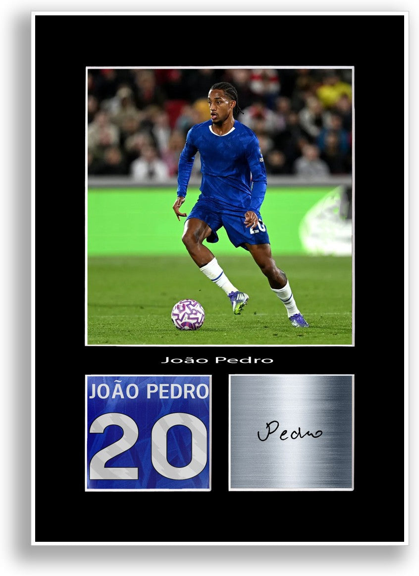 Joao Pedro Football Player Poster Signed Print Photo A4 Wall Art Gift Idea
