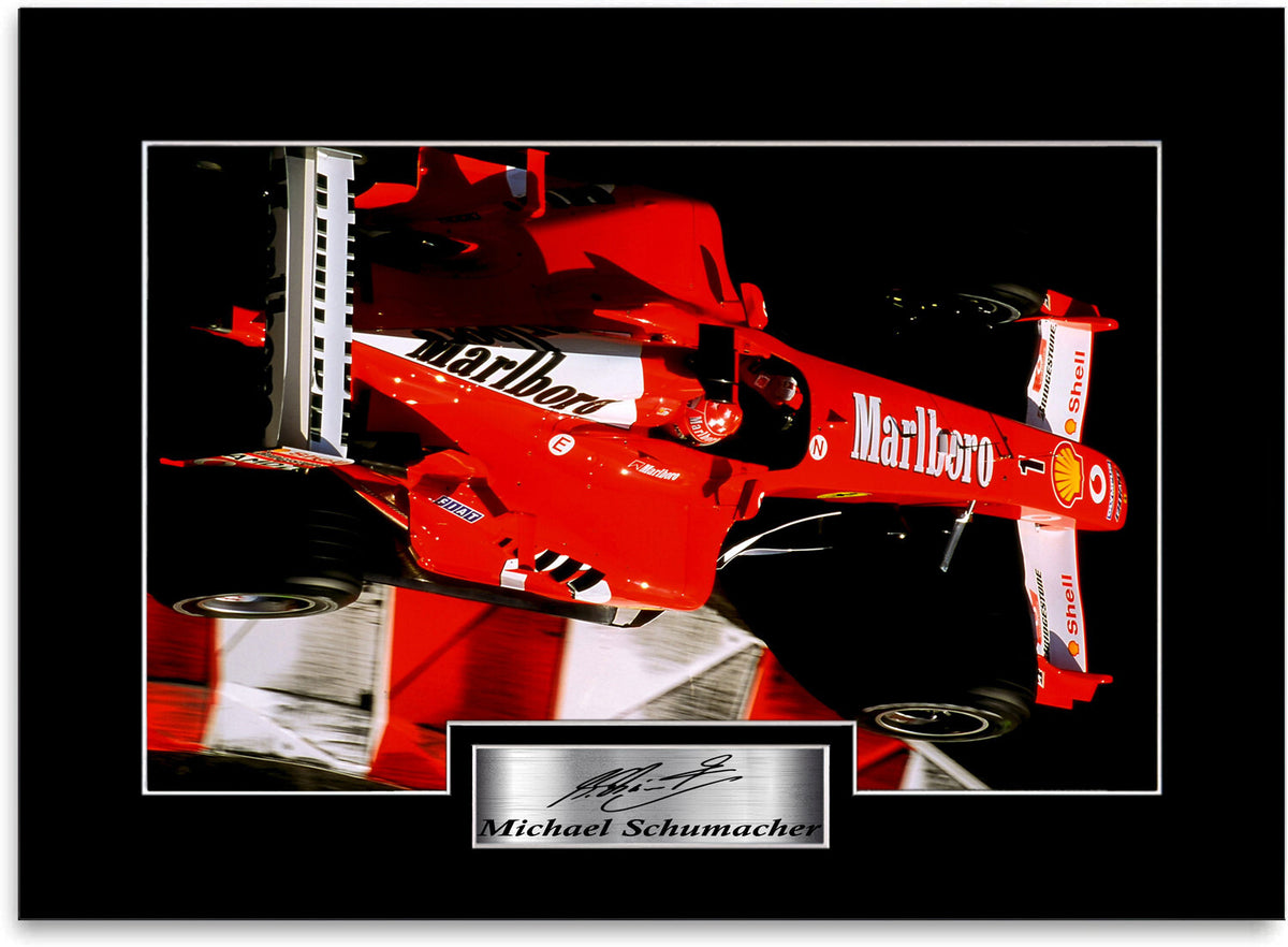 Michael Schumacher World Champion mounted display by LJW Prints