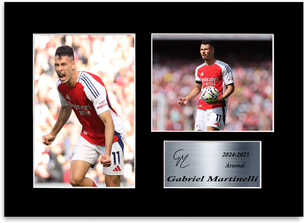 Gabriel Martinelli Arsenal Player framed print by LJW Prints