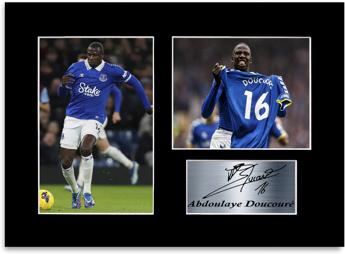Abdoulaye Doucoure Everton Player framed print by LJW Prints