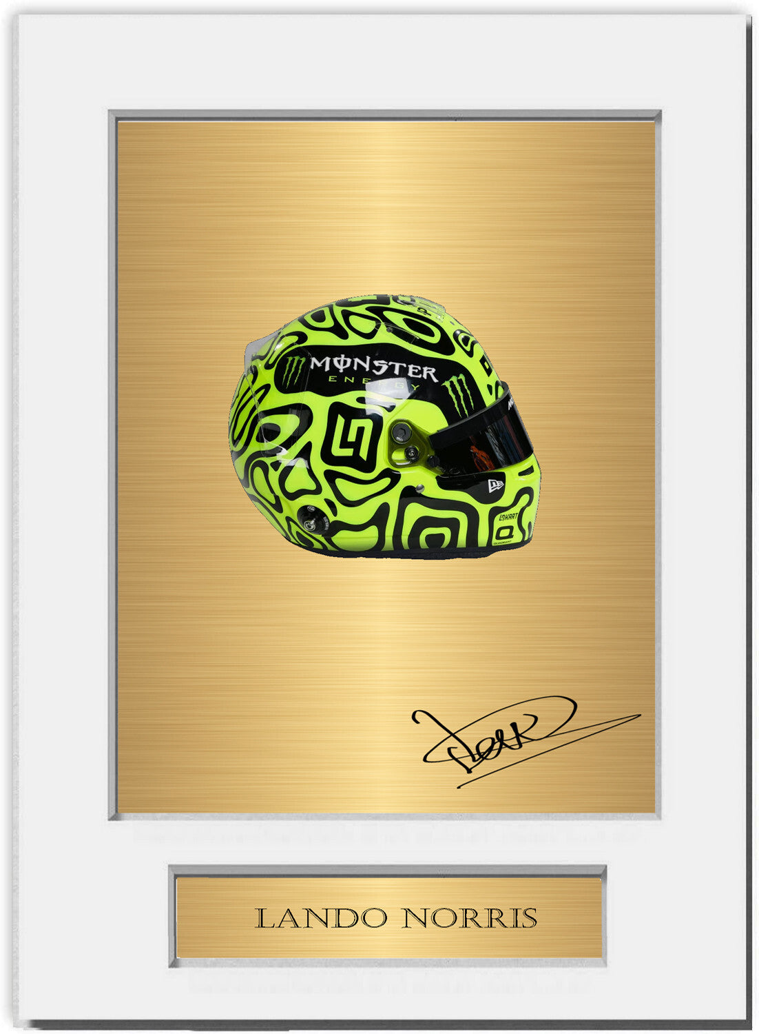Lando Norris McLaren F1 Formula 1 2024 Helmet mounted display by LJW Prints