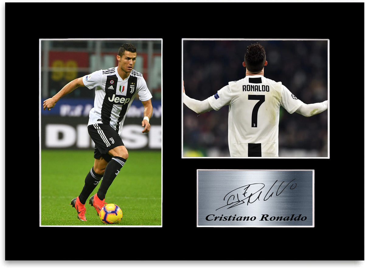 Cristiano Ronaldo Juventus Football Player A4 Signed Photo Display Mount Poster