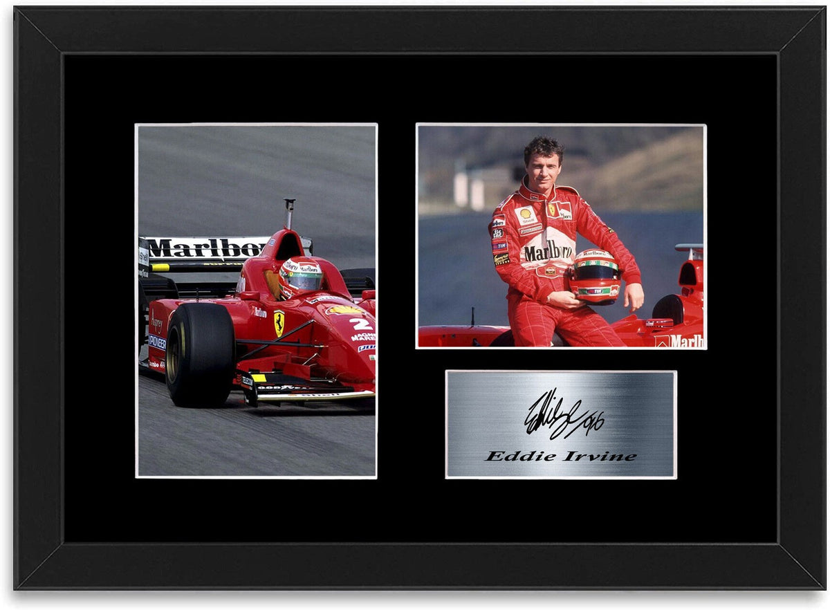 Eddie Irnive F1 Driver Signed Photo Display Mount Poster Wall Art Print Framed