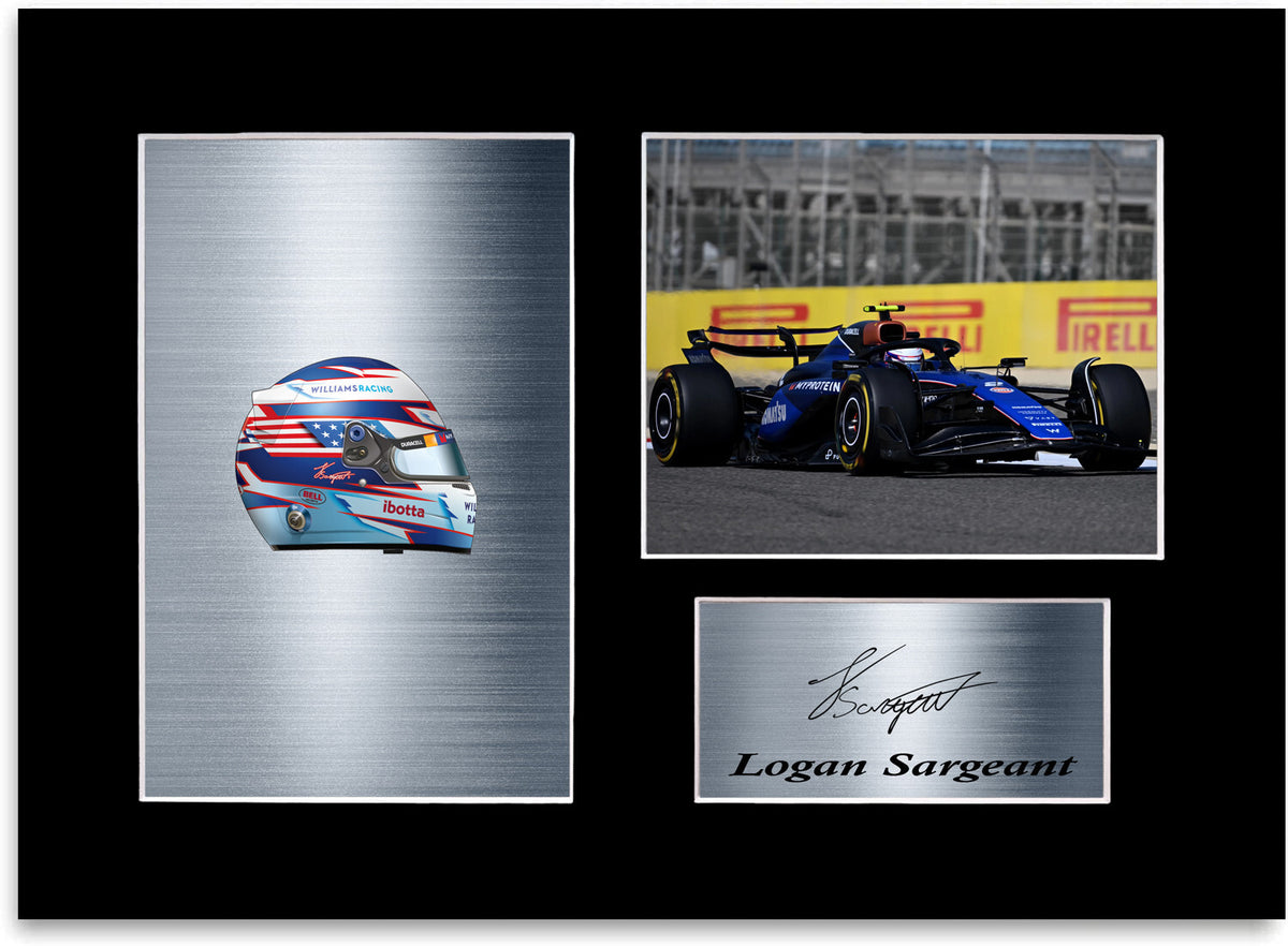 Logan Sargeant 2024 For F1 Racing Fans mounted display by LJW Prints