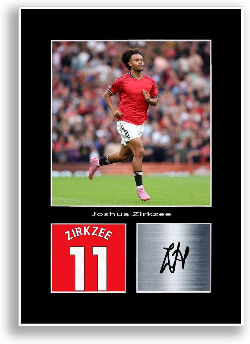 Joshua Zirkzee Football Player Poster Signed Print Photo A4 Wall Art Gift Idea