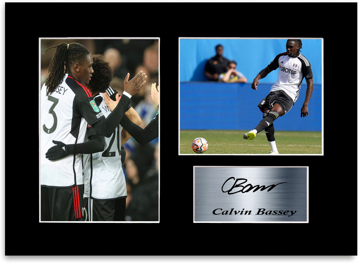 Calvin Bassey Fulham Player framed print by LJW Prints