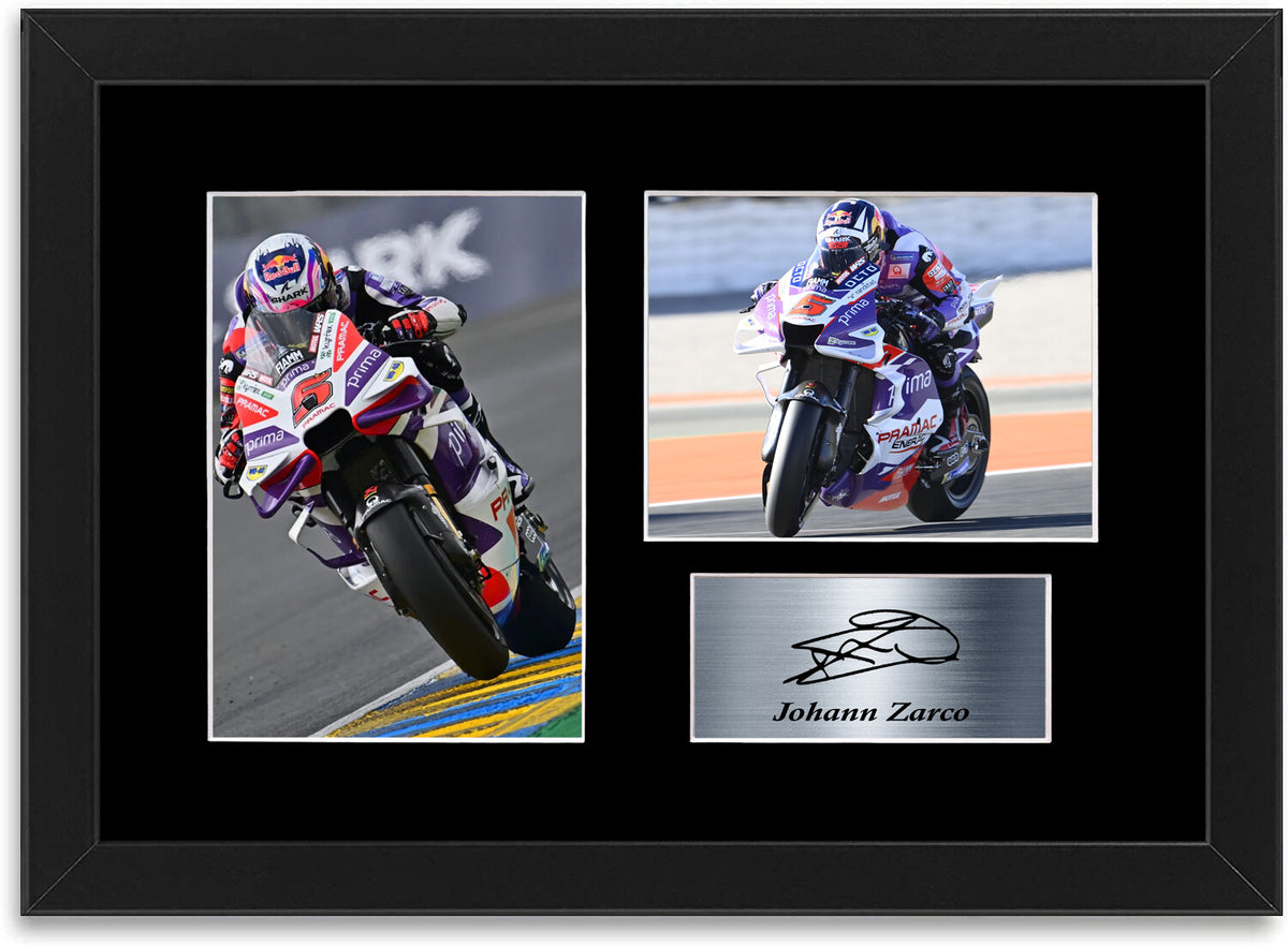 Johann Zarco Motorcycle Racer Poster Signed Photo Display Mount A4