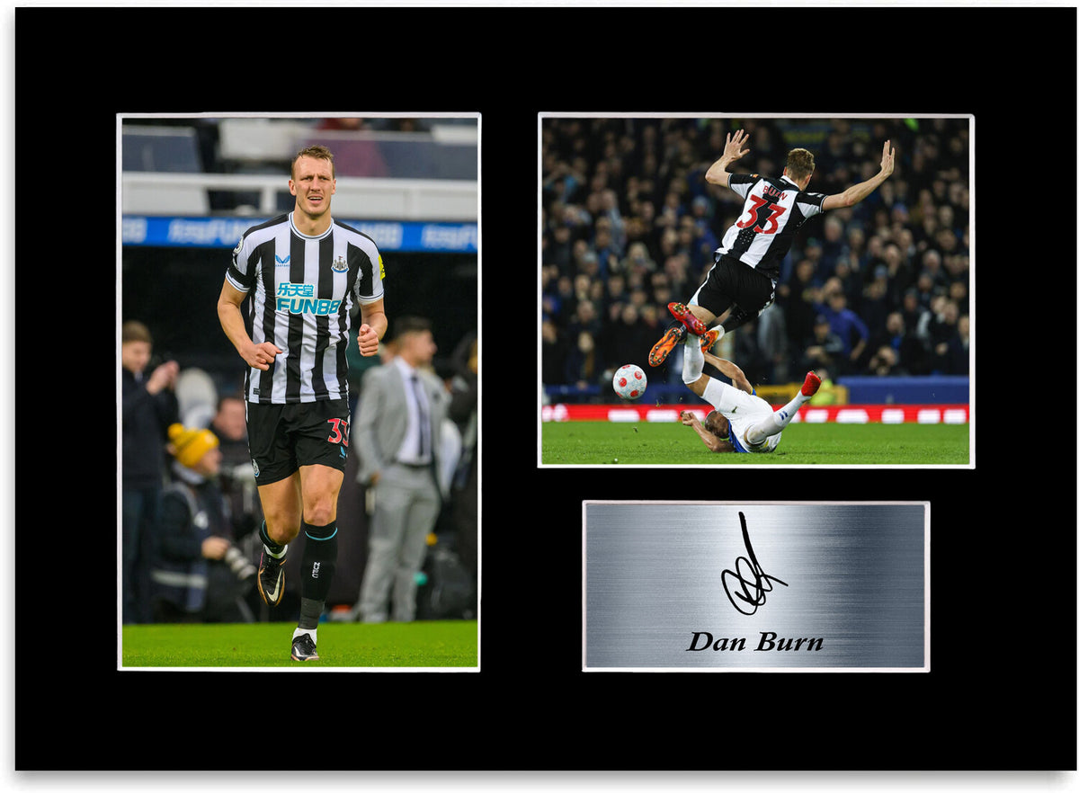 Dan Burn Newcastle Poster Printed Signed Autograph Photo Display Mount A4