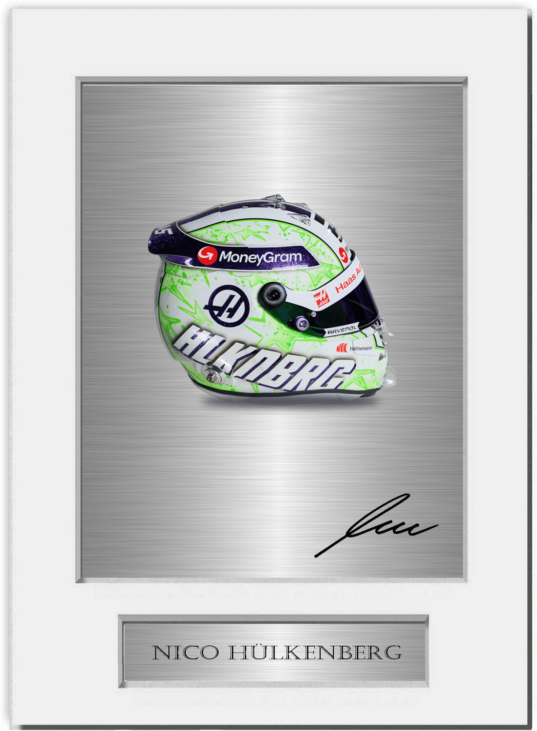 Nico Hulkenberg Formula 1 Driver 2024 Helmet mounted display by LJW Prints